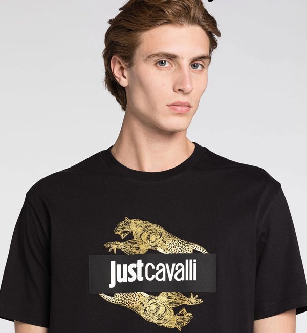 Just Cavalli t-shirt noir et or